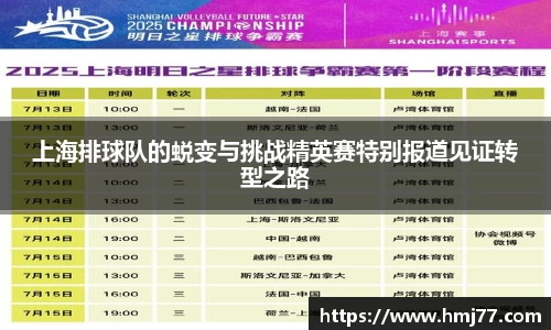 上海排球队的蜕变与挑战精英赛特别报道见证转型之路